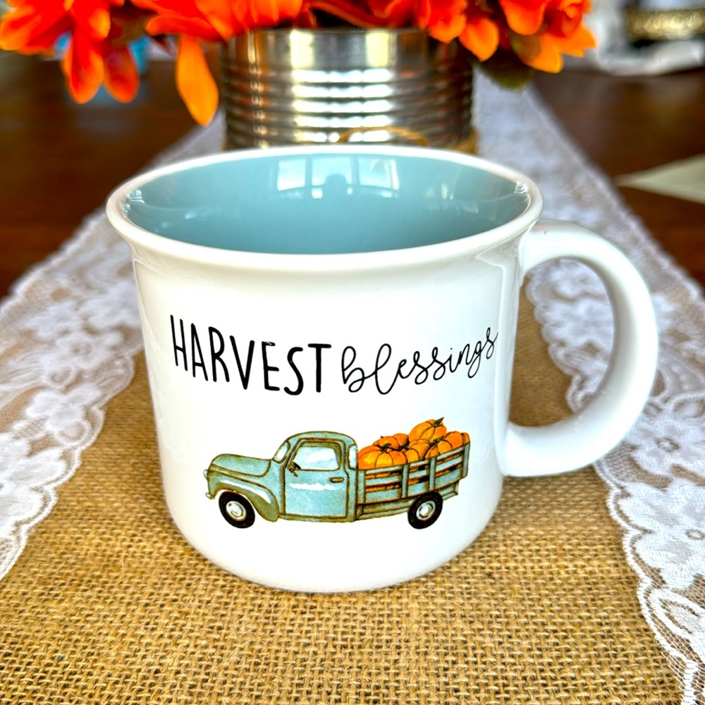 Cute Autumn Harvest Fall Pumpkin Truck Mug